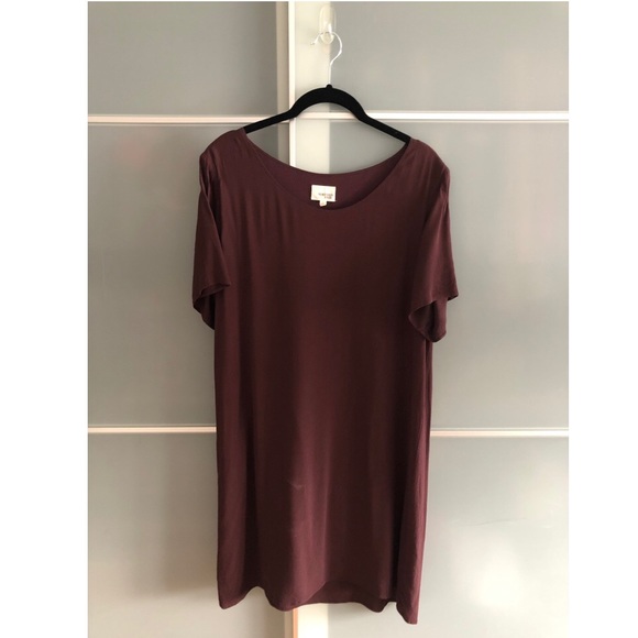 Aritzia Wilfred Free Burgundy Dress - Picture 2 of 6